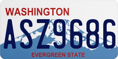 WA license plate ASZ9686