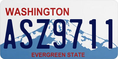 WA license plate ASZ9711