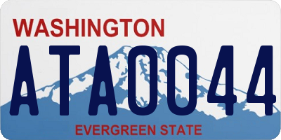 WA license plate ATA0044