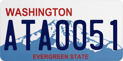 WA license plate ATA0051