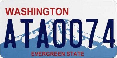 WA license plate ATA0074
