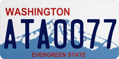 WA license plate ATA0077