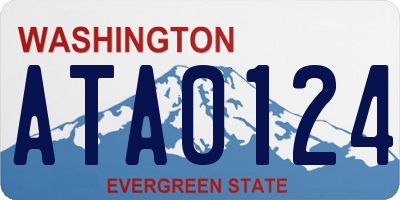 WA license plate ATA0124