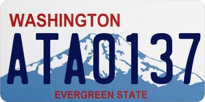 WA license plate ATA0137