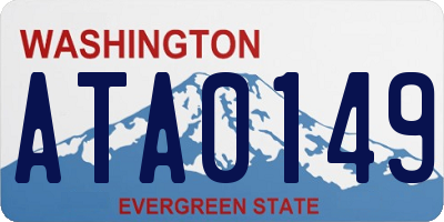 WA license plate ATA0149