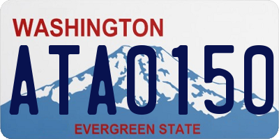 WA license plate ATA0150