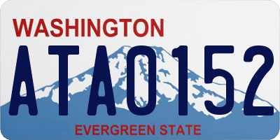 WA license plate ATA0152