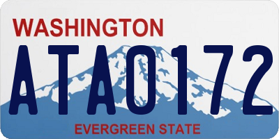 WA license plate ATA0172
