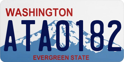 WA license plate ATA0182