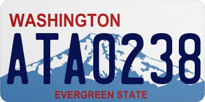 WA license plate ATA0238
