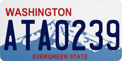 WA license plate ATA0239