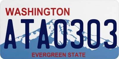 WA license plate ATA0303