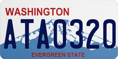 WA license plate ATA0320