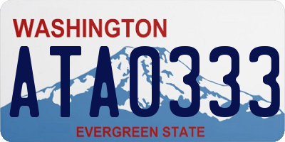 WA license plate ATA0333