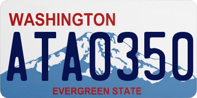 WA license plate ATA0350