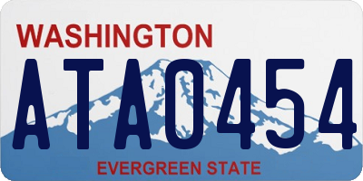 WA license plate ATA0454