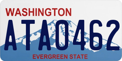 WA license plate ATA0462