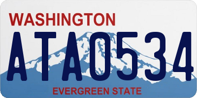 WA license plate ATA0534