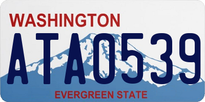 WA license plate ATA0539