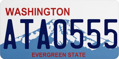 WA license plate ATA0555