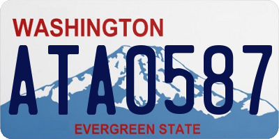 WA license plate ATA0587