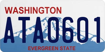 WA license plate ATA0601