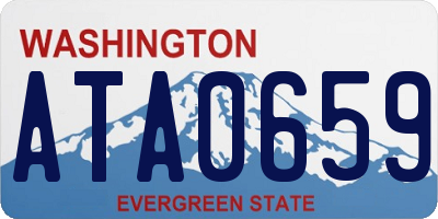 WA license plate ATA0659