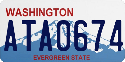 WA license plate ATA0674