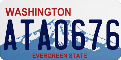 WA license plate ATA0676