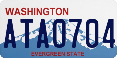 WA license plate ATA0704