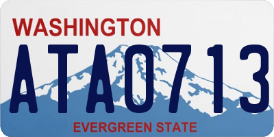 WA license plate ATA0713
