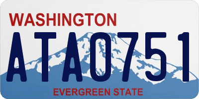 WA license plate ATA0751
