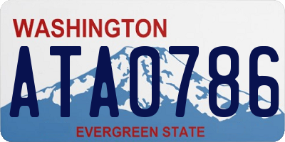 WA license plate ATA0786
