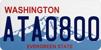 WA license plate ATA0800