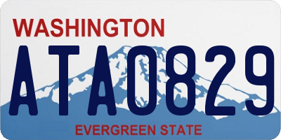 WA license plate ATA0829