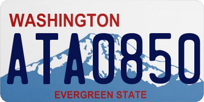 WA license plate ATA0850