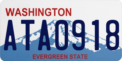 WA license plate ATA0918