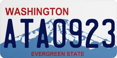WA license plate ATA0923