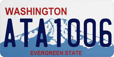WA license plate ATA1006