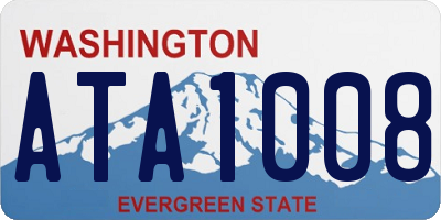 WA license plate ATA1008