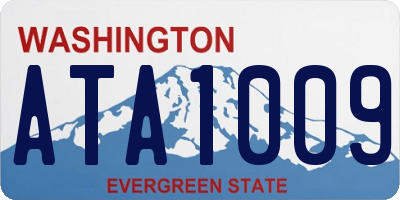 WA license plate ATA1009