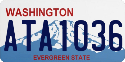 WA license plate ATA1036
