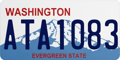 WA license plate ATA1083