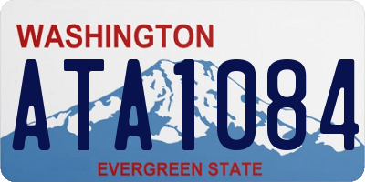 WA license plate ATA1084