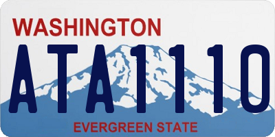 WA license plate ATA1110