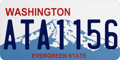 WA license plate ATA1156
