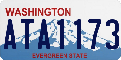 WA license plate ATA1173
