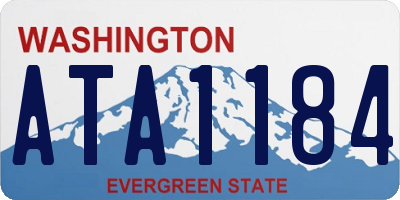 WA license plate ATA1184
