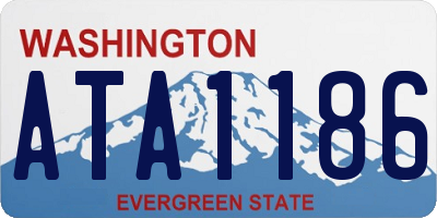 WA license plate ATA1186