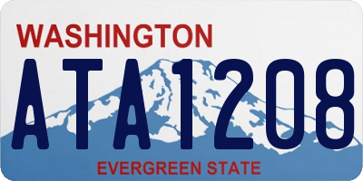 WA license plate ATA1208